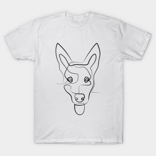 Dog in One Line | One Line Drawing | One Line Art | Minimal | Minimalist T-Shirt